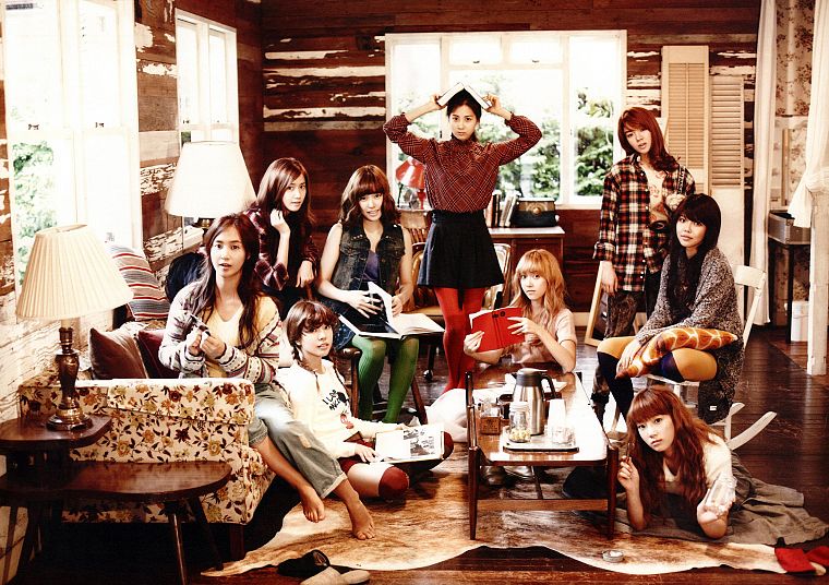 women, Girls Generation SNSD, celebrity, books - desktop wallpaper