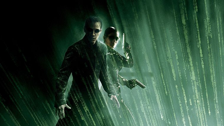 movies, Neo, Matrix, Trinity, Keanu Reeves, Carrie-Anne Moss, the one - desktop wallpaper