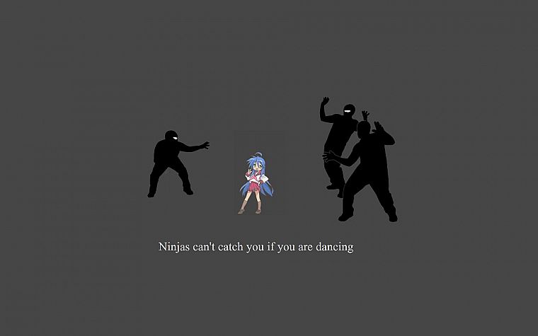 ninjas cant catch you if, Izumi Konata - desktop wallpaper