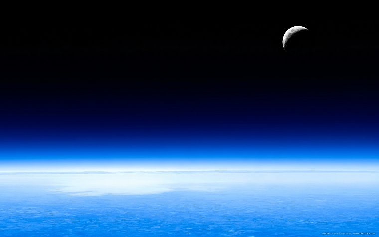outer space, planets, Moon, Earth, skyscapes - desktop wallpaper