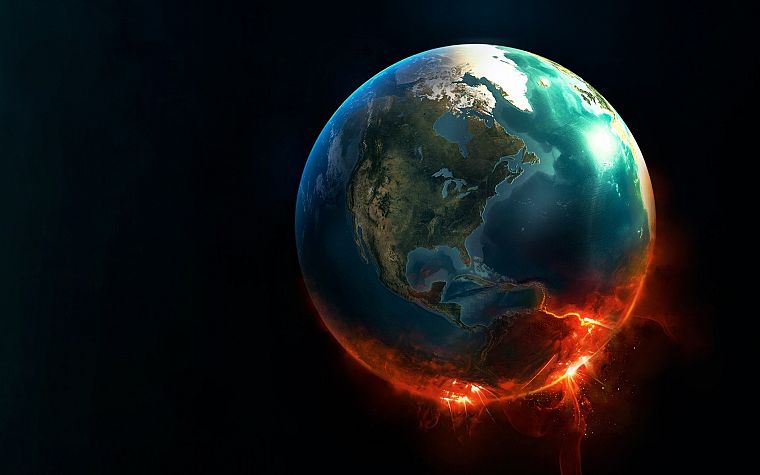 Earth, apocalypse, photo manipulation - desktop wallpaper