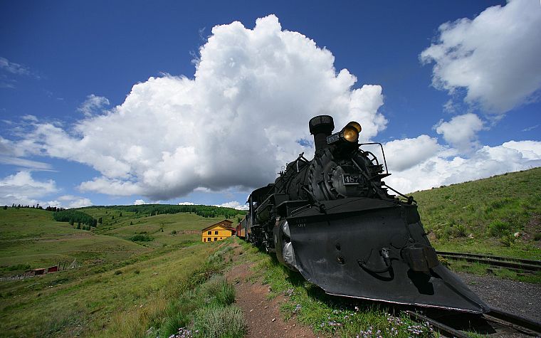 trains, steam engine, Steam train, vehicles, snow plow, steam locomotives, narrow gauge - desktop wallpaper
