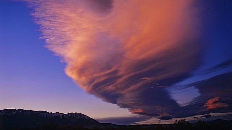 clouds, California, Nevada, range - desktop wallpaper