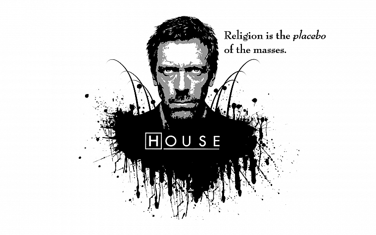 quotes, religion, House M.D., white background - desktop wallpaper