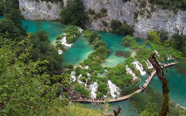 landscapes, nature, Croatia, waterfalls - desktop wallpaper