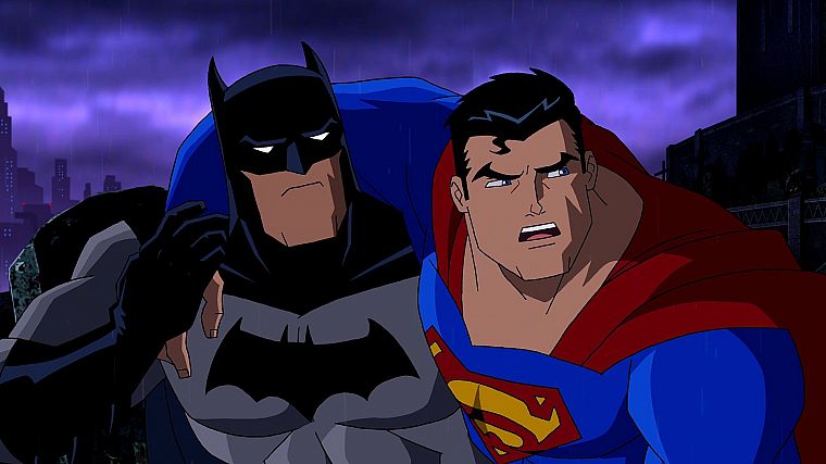 cartoons, Batman, DC Comics, Superman, superheroes, Public Enemies - desktop wallpaper