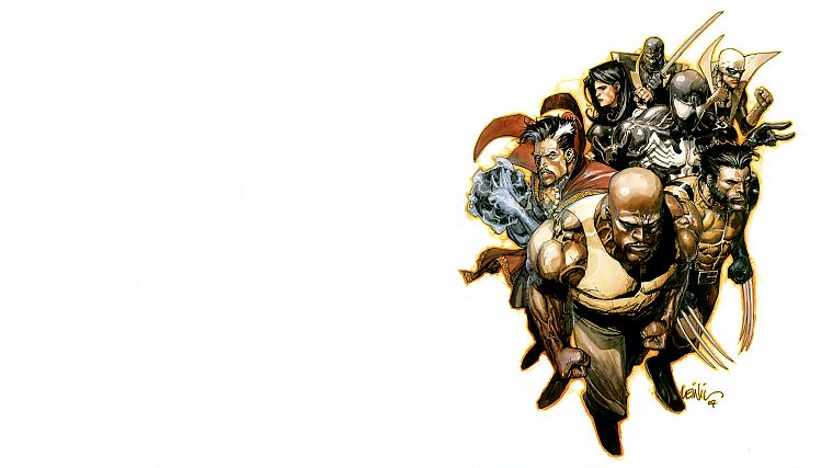 comics, Spider-Man, Wolverine, Iron Fist, Marvel Comics, Hawkeye, New Avengers, Luke Cage, Doctor Strange - desktop wallpaper