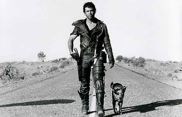 dogs, Mad Max, grayscale, Mel Gibson - desktop wallpaper