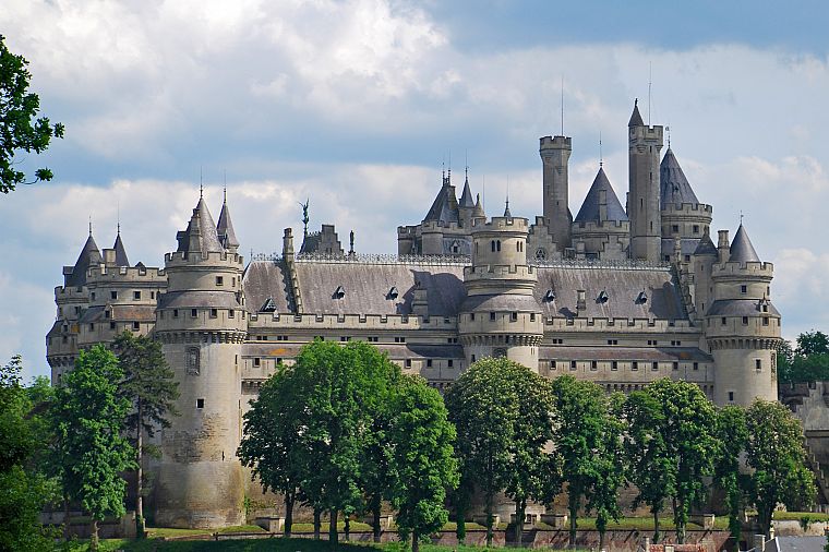 castles, architecture, France, Pierrefonds - desktop wallpaper
