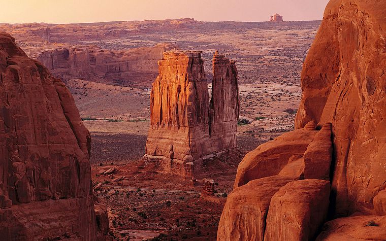 landscapes, deserts, Arches National Park, Utah, rock formations - desktop wallpaper