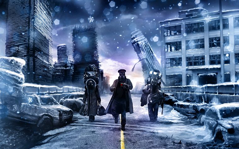 winter, comics, artwork, drawn, Romantically Apocalyptic, Vitaly S Alexius - desktop wallpaper