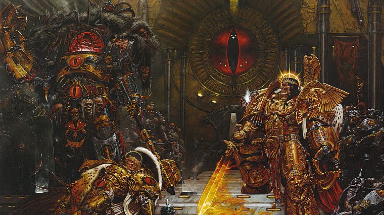 imperial guard, warriors, Horus Heresy, Horus, Sanguinius, The Emperor - desktop wallpaper