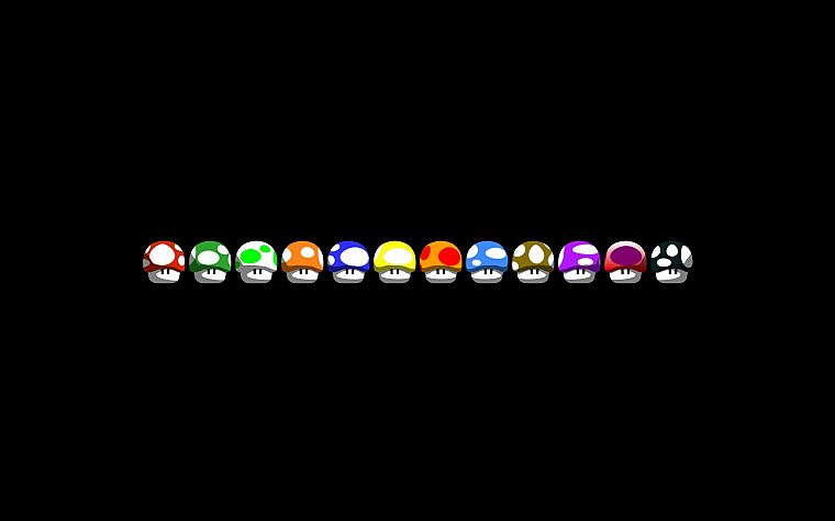 Nintendo, Mario, black background - desktop wallpaper