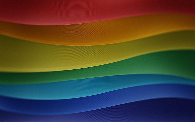 abstract, multicolor, waves, color spectrum - desktop wallpaper