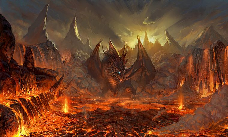 dragons, Lineage 2, Valakas - desktop wallpaper