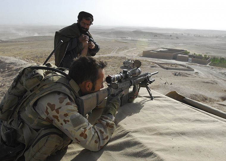 soldiers, army, military, snipers, Afghanistan - desktop wallpaper