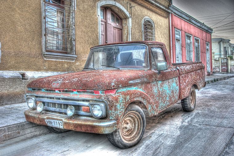 old, cars, vehicles, HDR photography - desktop wallpaper