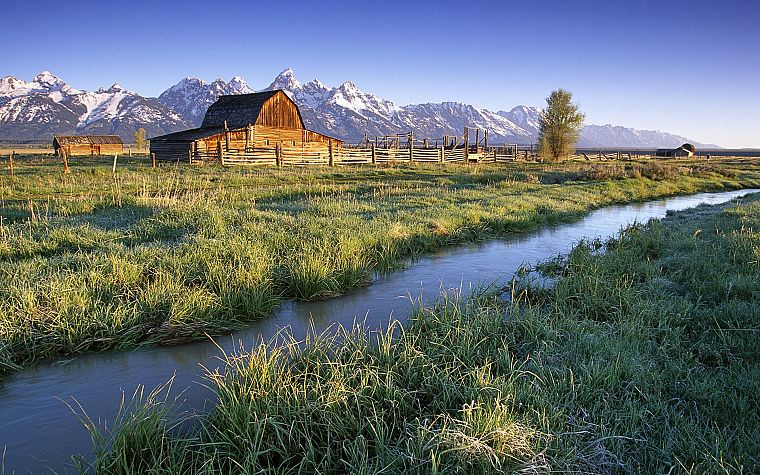 mountains, landscapes, Wyoming, tetons - desktop wallpaper