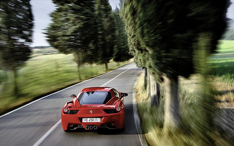 cars, Ferrari, roads, vehicles, Ferrari 458 Italia - desktop wallpaper