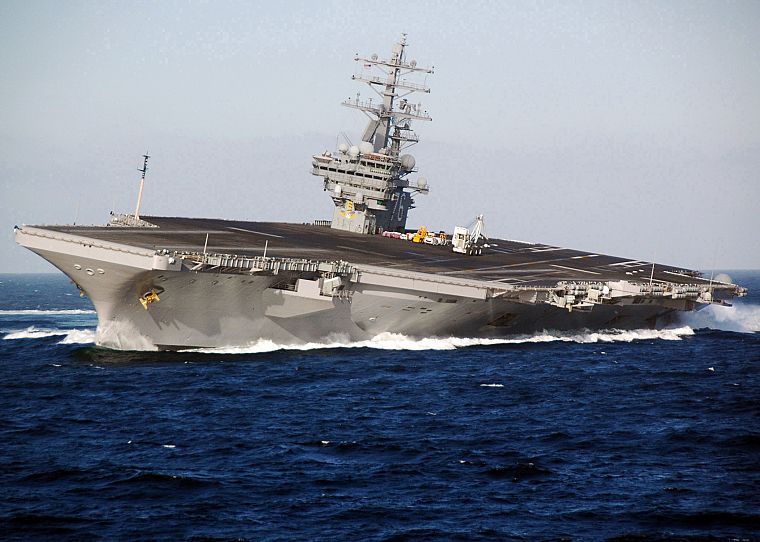 vehicles, aircraft carriers, USS Reagan - desktop wallpaper