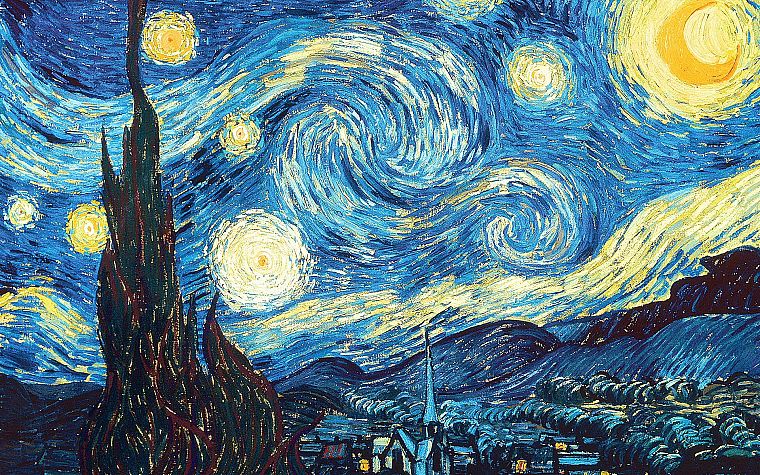 Vincent Van Gogh, Starry Night - desktop wallpaper