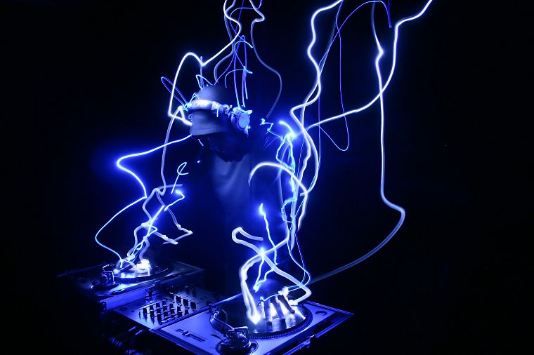 music, lights, techno, turntables, house music, DJ - desktop wallpaper