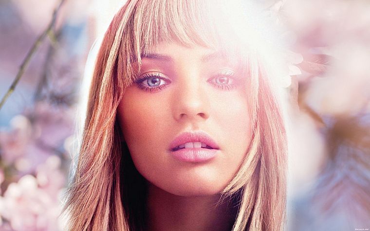 blondes, women, models, Candice Swanepoel, faces - desktop wallpaper