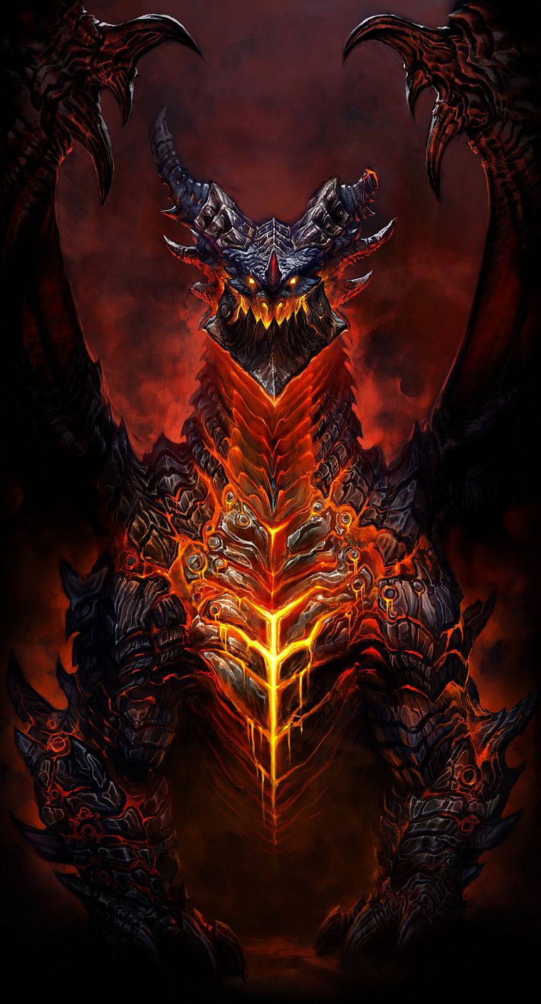 fantasy, dragons, World of Warcraft, deathwing, artwork - desktop wallpaper