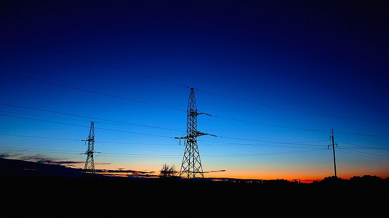 sunset, landscapes, nature, electricity pole - desktop wallpaper