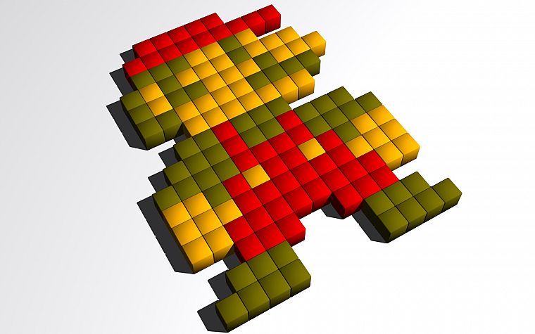 Mario, blocks - desktop wallpaper