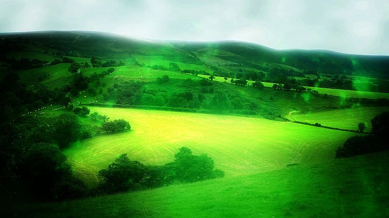 landscapes, nature, fields, hills, HDR photography - desktop wallpaper