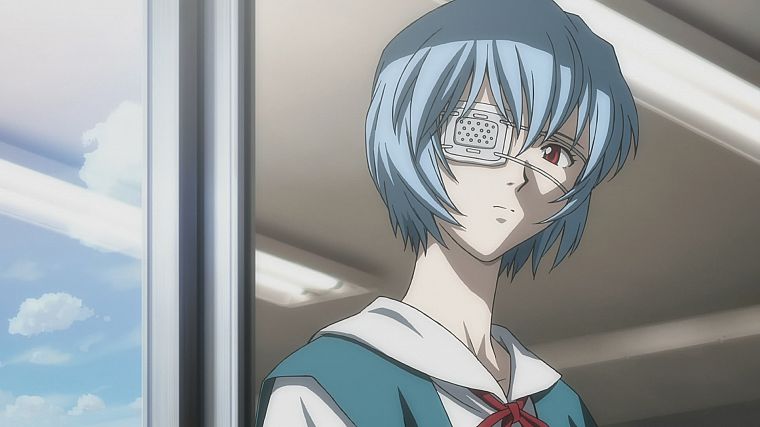 Ayanami Rei, Neon Genesis Evangelion, eyepatch, anime girls - desktop wallpaper