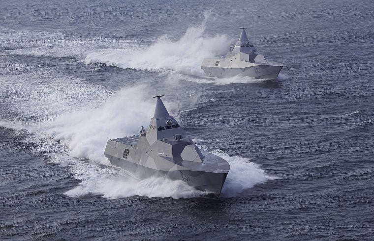stealth, ships, navy, Swedish, vehicles, Visby class corvette, HSwMS Helsingborg - desktop wallpaper