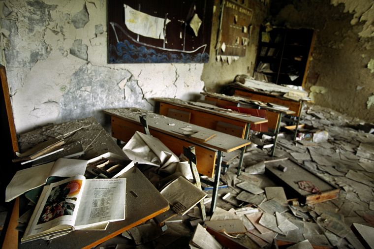 ruins, Chernobyl, classroom, abandoned - desktop wallpaper