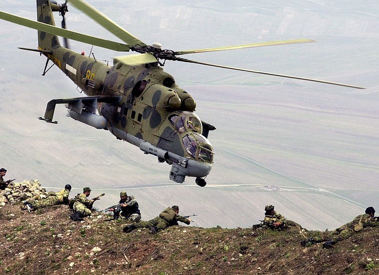 aircraft, helicopters, vehicles, Mi-24 - desktop wallpaper