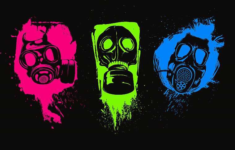 gas masks - desktop wallpaper