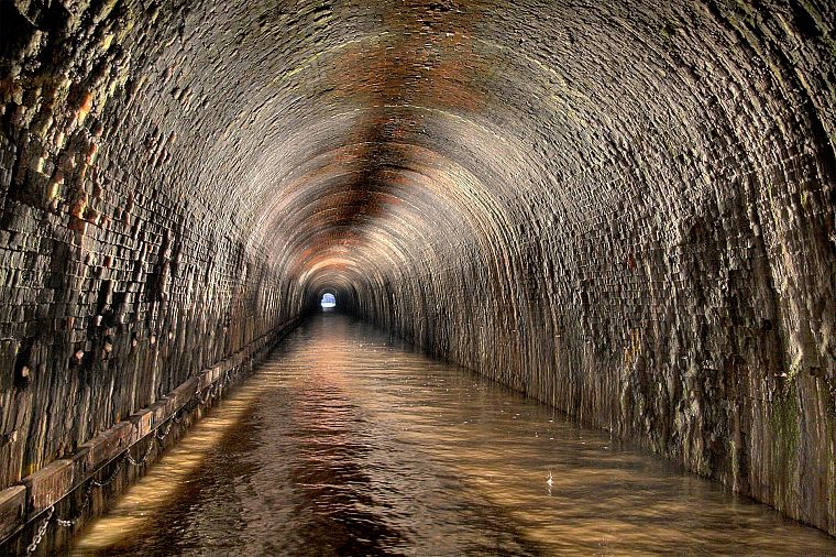 water, tunnels - desktop wallpaper