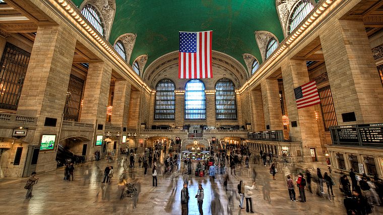 New York City, long exposure, Grand Central Station - desktop wallpaper