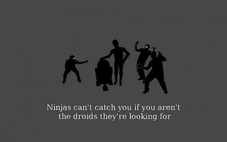 ninjas cant catch you if, R2D2 - desktop wallpaper
