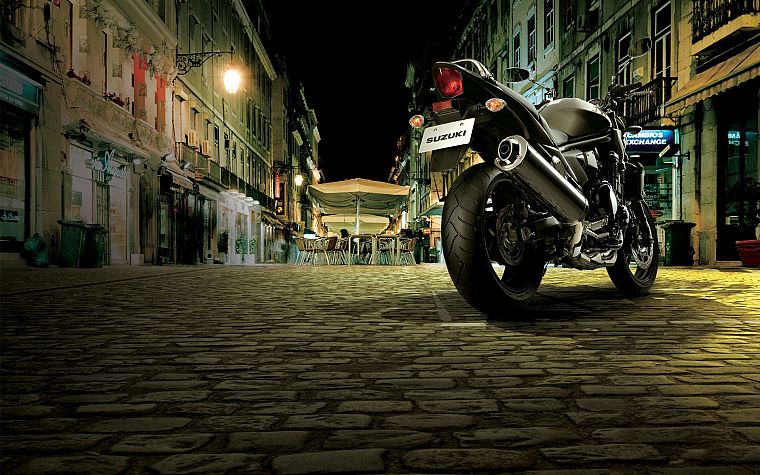 streets, Suzuki, vehicles, motorbikes - desktop wallpaper