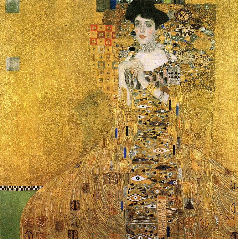 women, photomosaic, Gustav Klimt - desktop wallpaper