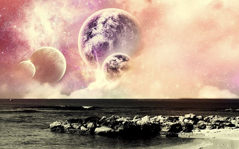 planets, photo manipulation - desktop wallpaper