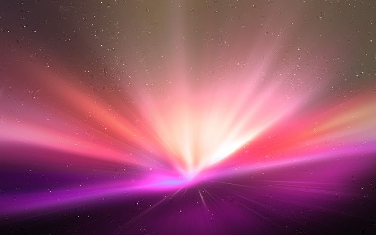 abstract, minimalistic, pink, Mac, aurora borealis - desktop wallpaper