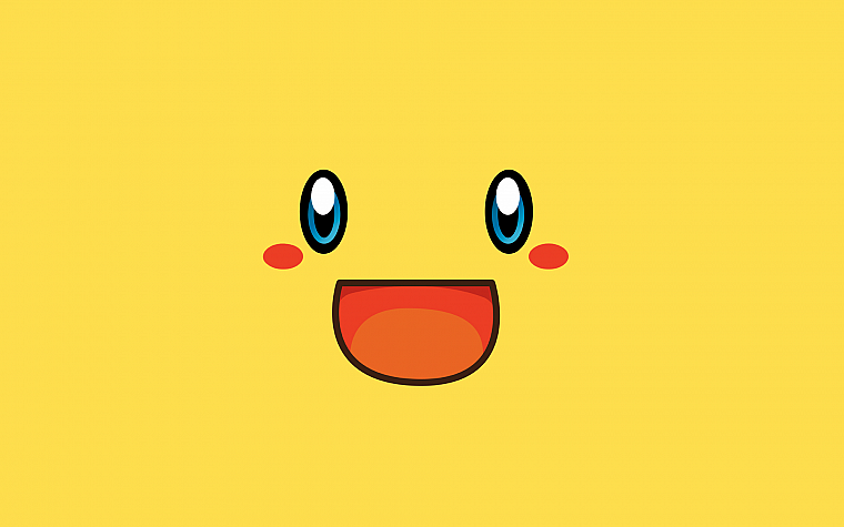 minimalistic, yellow, Pikachu - desktop wallpaper