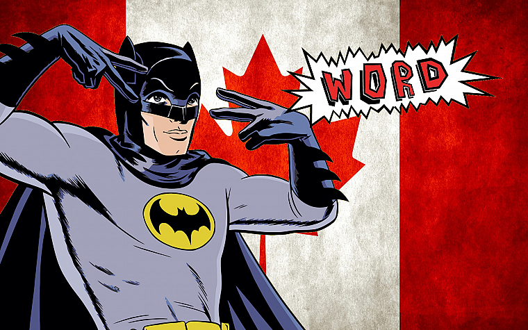 Batman, text, Canada, Canadian flag - desktop wallpaper
