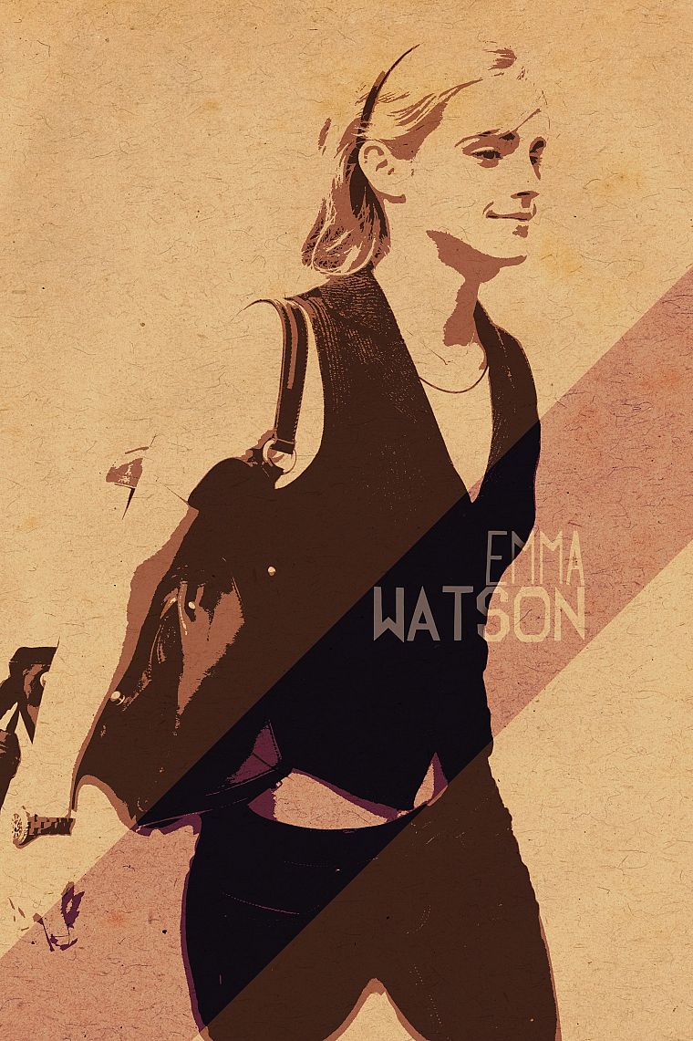 Emma Watson, effects, photo manipulation - desktop wallpaper