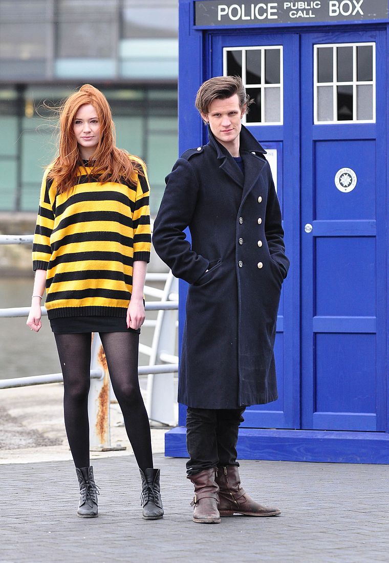 TARDIS, Matt Smith, BBC, Karen Gillan, Amy Pond, Eleventh Doctor, Doctor Who - desktop wallpaper