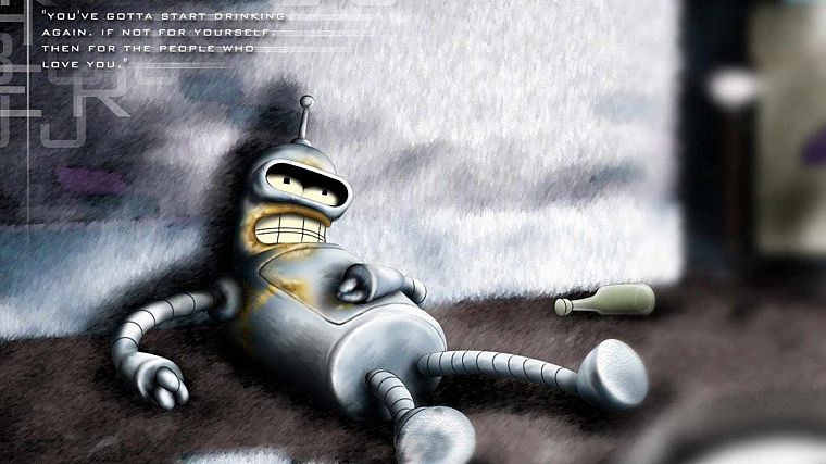 Futurama, Bender, quotes - desktop wallpaper