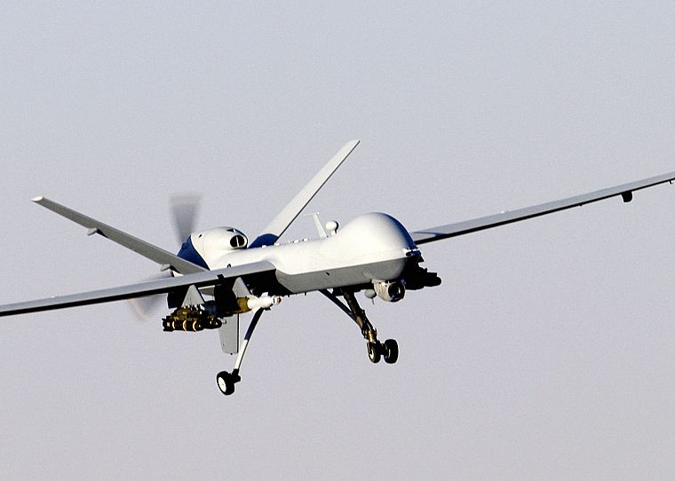 aircraft, military, UAV, drone, MQ-9 Reaper, AGM-114 Hellfire - desktop wallpaper
