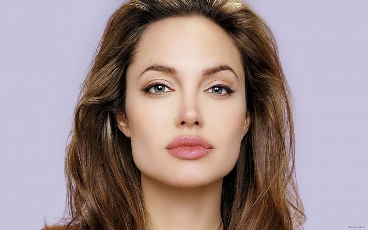 women, actress, Angelina Jolie, lips, green eyes, faces - desktop wallpaper